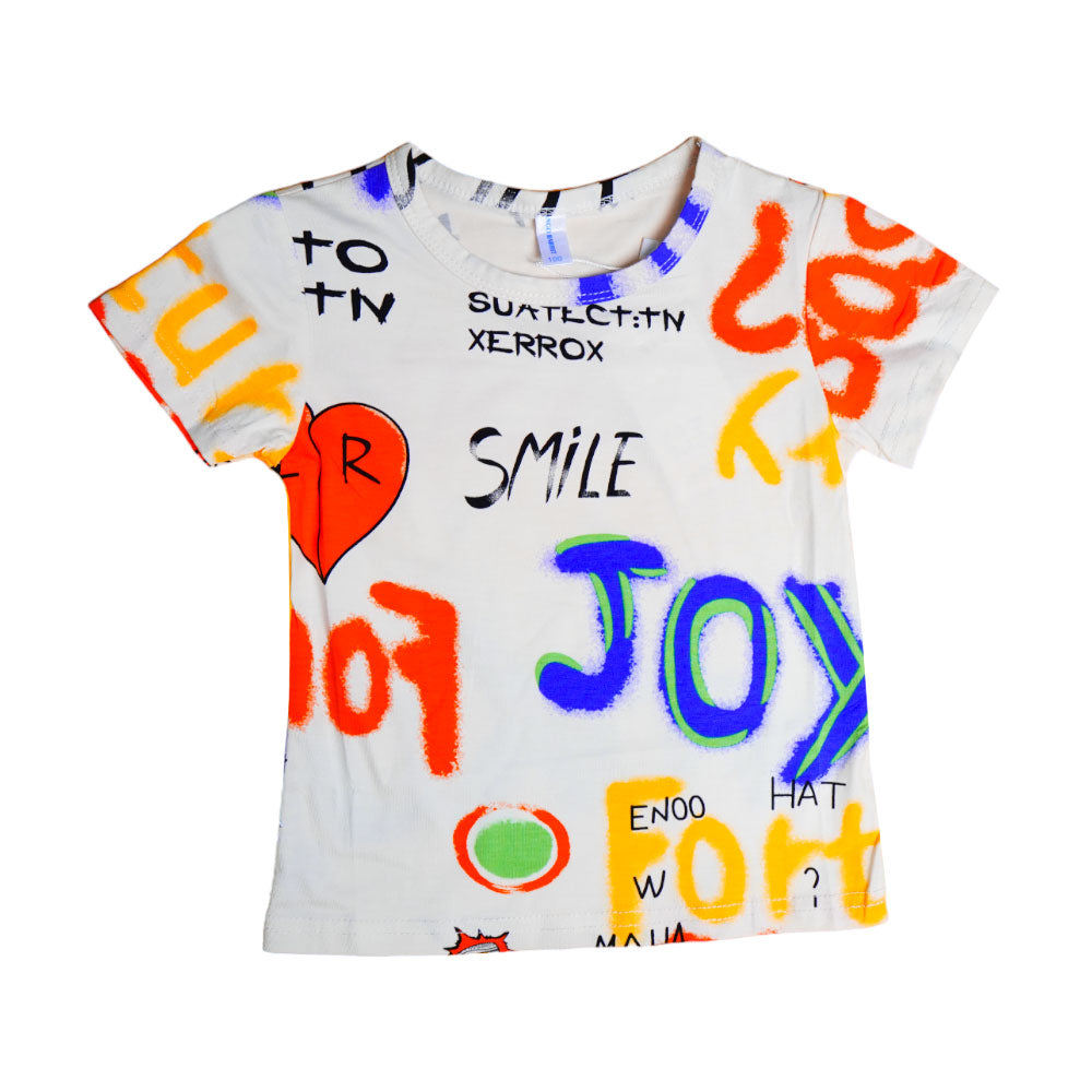 BOYS S/S ROUND NECK T.SHIRT MZS-24 9-12M 0049 Default Title - MamasJan KidsWear