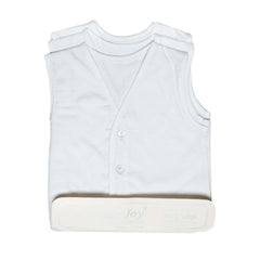 BABY S/L VEST WHITE MZS-24 CB690 Large - MamasJan Kids wear sale