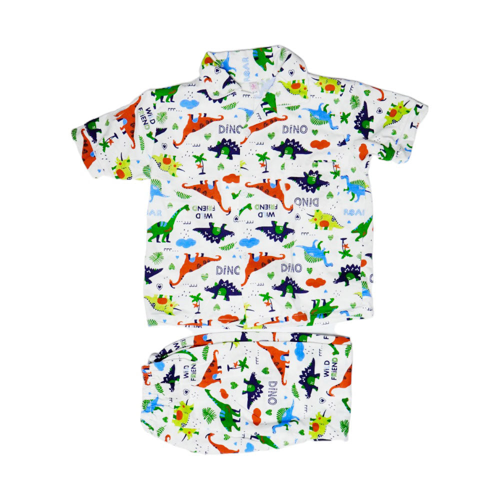 BOYS S/S 2PC SLEEPING SUIT MZS-24 1-2 YEAR THAI Default Title - MamasJan KidsWear