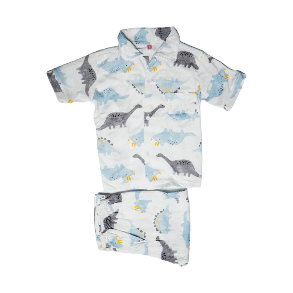 BOYS S/S 2PC SLEEPING SUIT MZS-24 2-3 YEAR THAI Default Title - MamasJan KidsWear