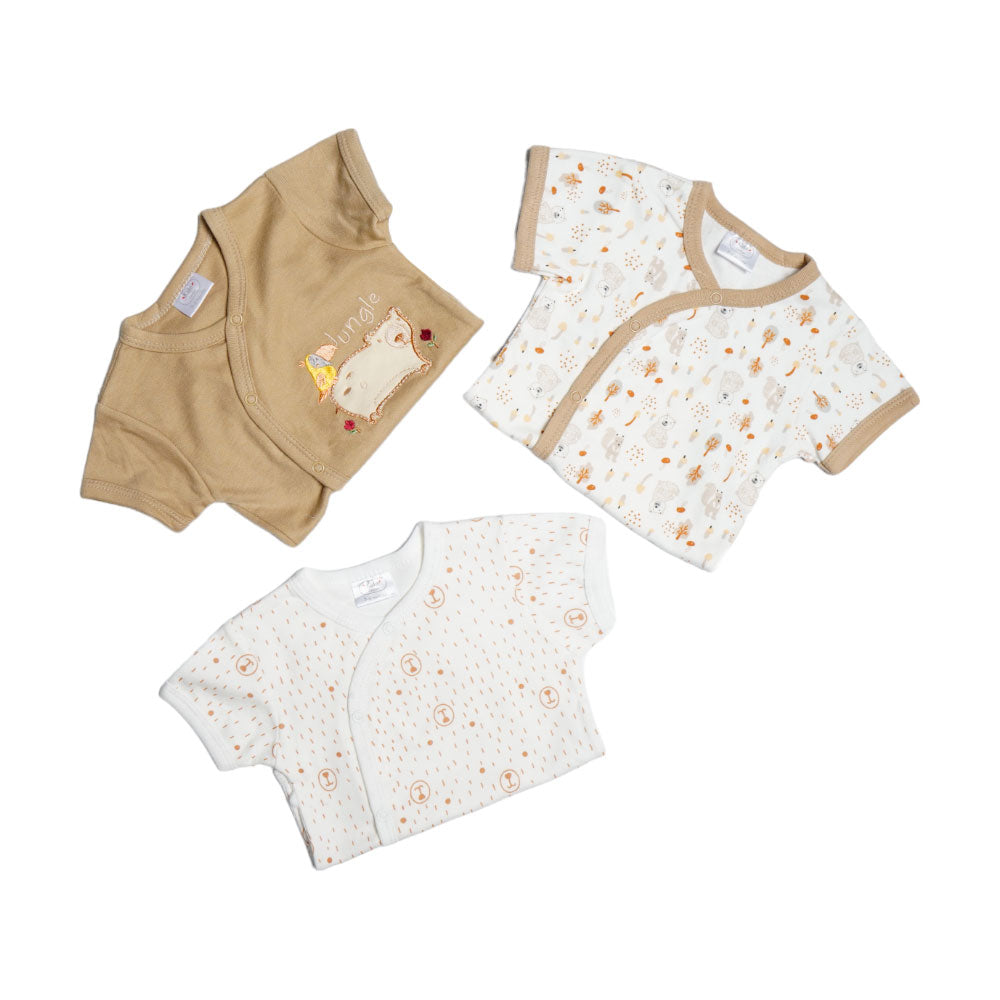 BOYS S/S 3PC BODY SUIT MZS-24 3-6M THAI Default Title - MamasJan KidsWear