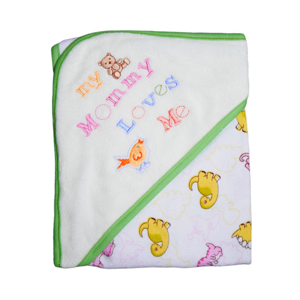 BABY COTTON WRAPPING SHEET HOODED MZS-24 THAI LE-HB96 Default Title - MamasJan KidsWear