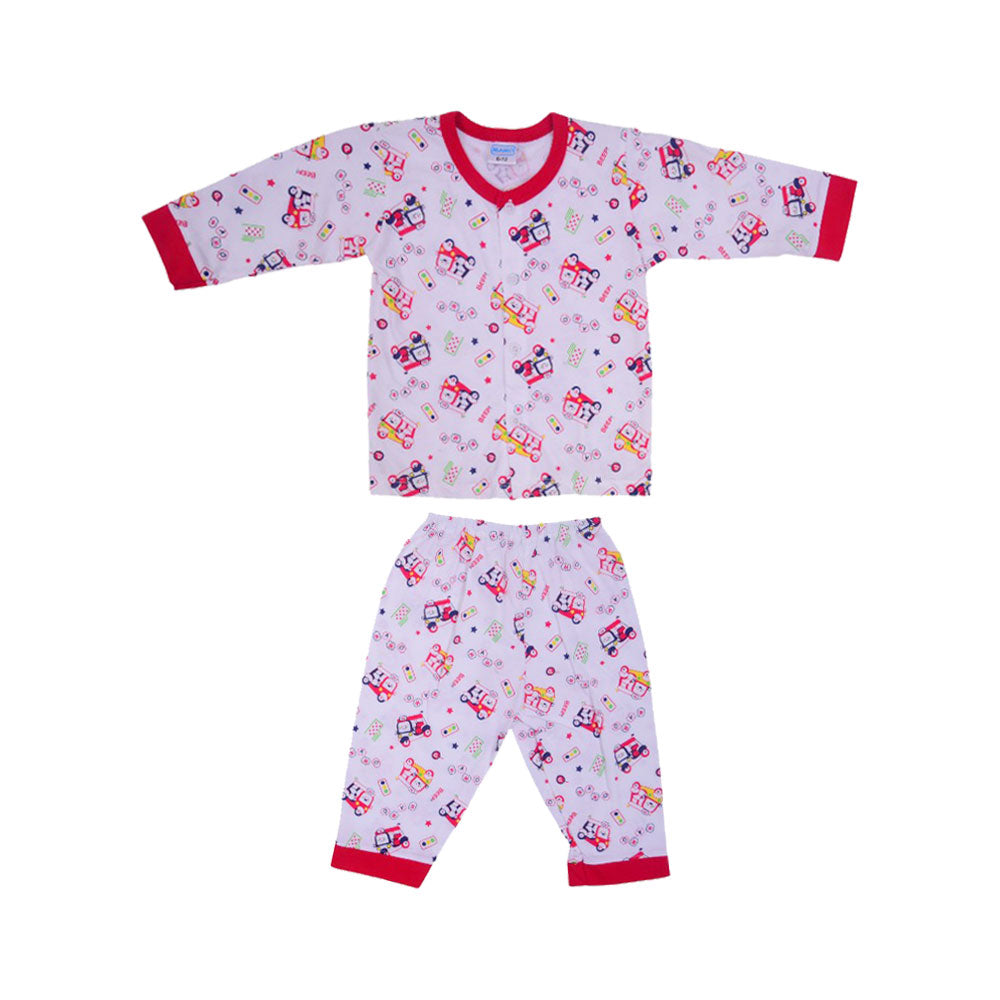 BOYS L/S 2PC PAJAMA SUIT MZS-24 6-12M THAI BL159 Default Title - MamasJan KidsWear