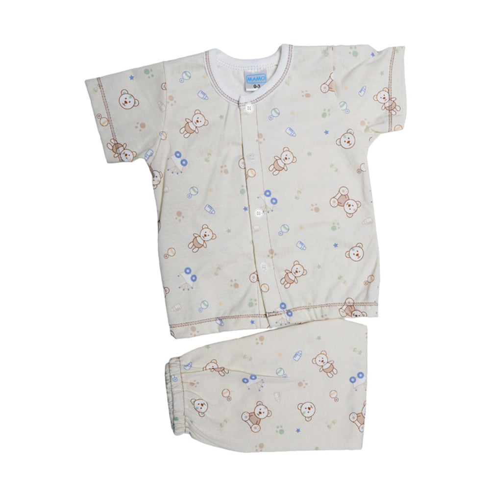 BOYS L/S 2PC PAJAMA SUIT MZS-24 0-3M THAI BL105 Default Title - MamasJan KidsWear