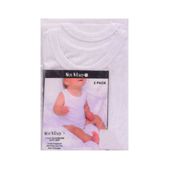 BOYS S/L VEST 2PC PACK NICE & EASY MZS-24 3-6M HC009 Default Title - MamasJan KidsWear