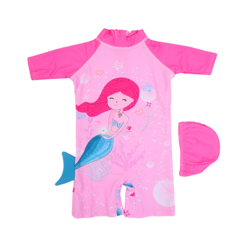 GIRLS SWIMMING COSTUME MZS-24 SMALL 100800 THAI Default Title - MamasJan KidsWear