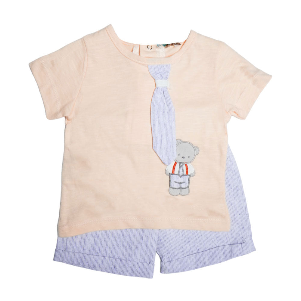 BOYS S/S 3PC KNICKER SUIT TUR MZS-24 3-6M 014 Default Title - MamasJan KidsWear