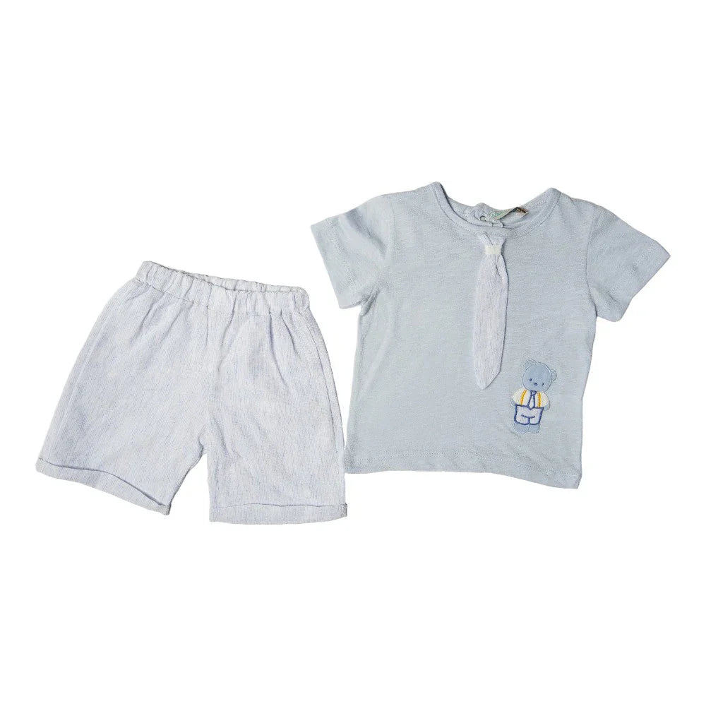 BOYS S/S 2PC KNICKER SUIT MZS-24 18-24M 500 Default Title - MamasJan KidsWear