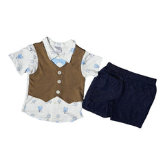 BOYS S/S 3 PCS PACK KNICKER SUIT 12-18 M MZS-24 2395 Default Title - MamasJan KidsWear