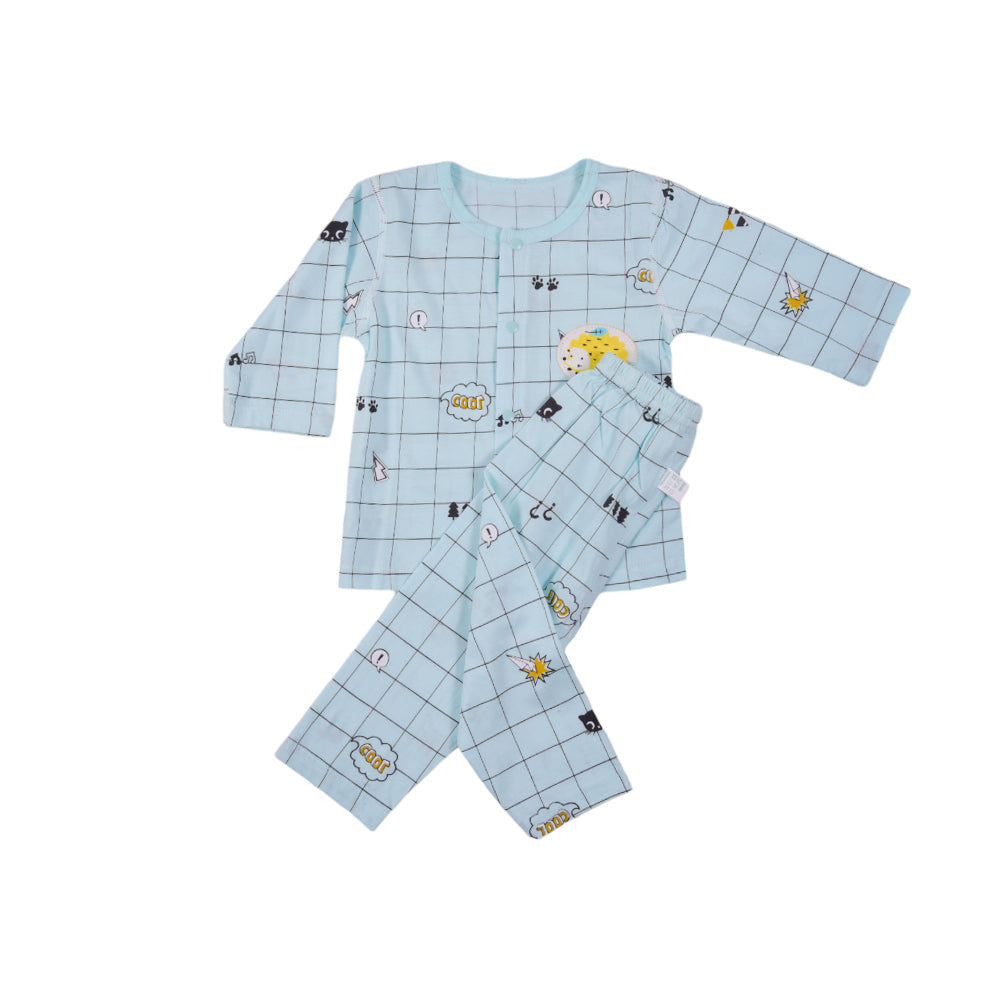 BOYS L/S 2PC PAJAMA SUIT MZS-24 6-9M 118 Default Title - MamasJan KidsWear