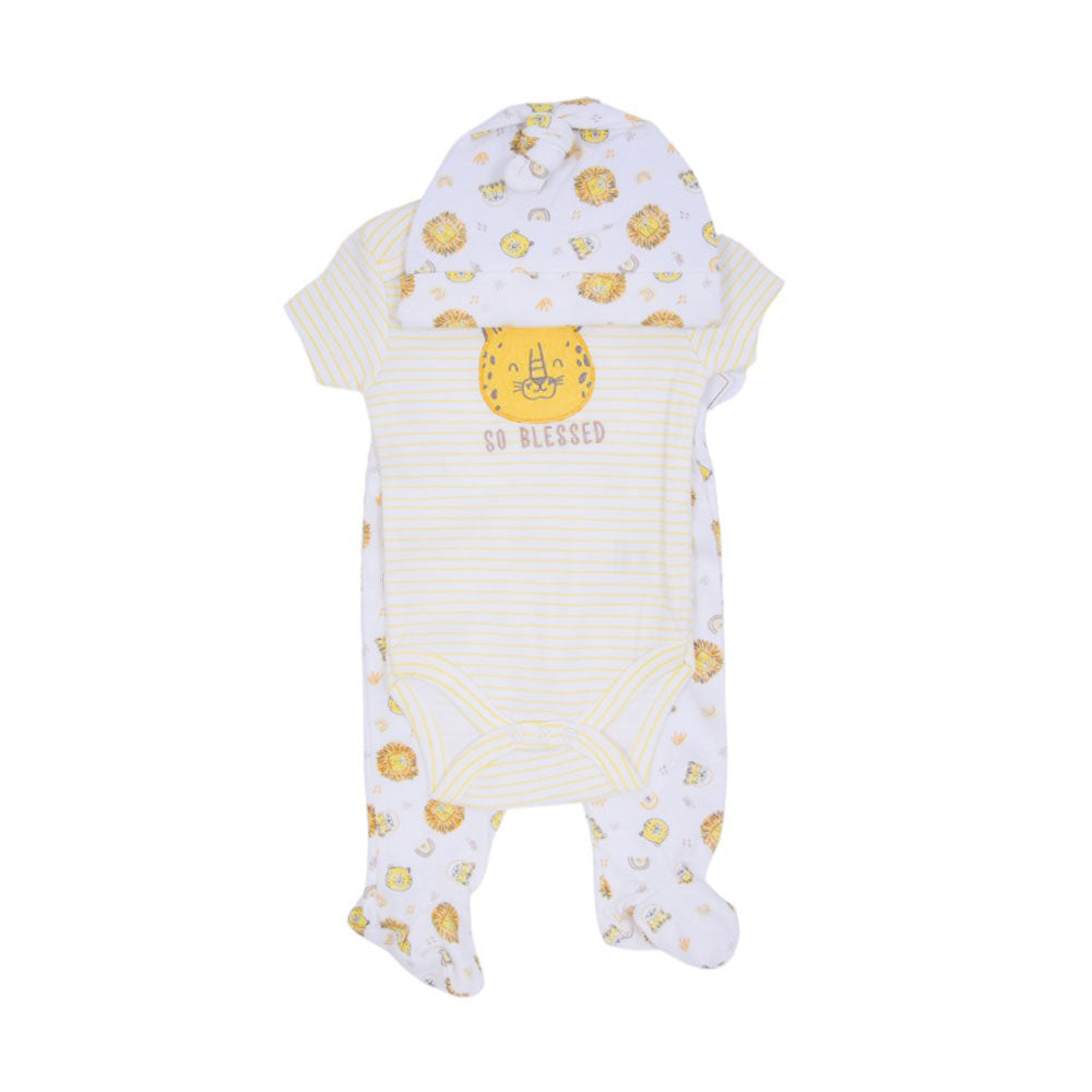 BOYS S/S 3PC BODY SUIT MZS-24 0-3M BP11201S Default Title - MamasJan KidsWear