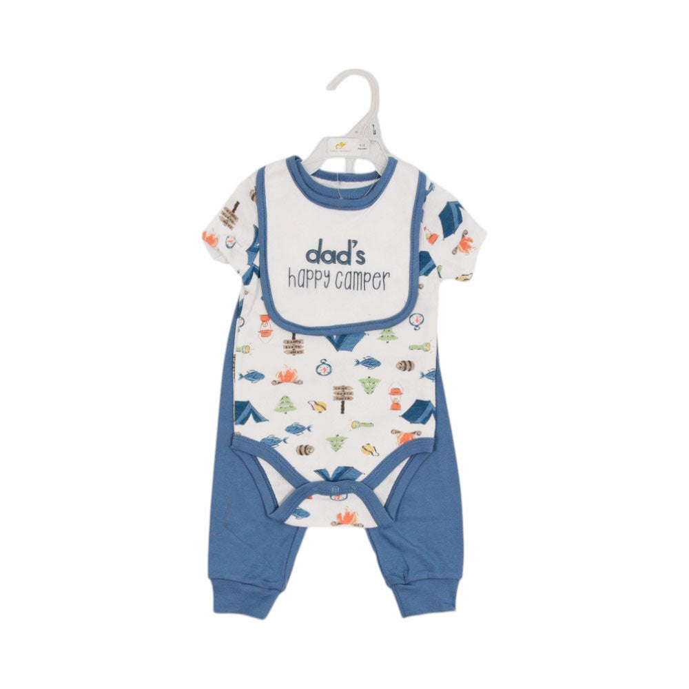 BOYS S/S 3PC BODY SUIT MZS-24 9-12M BP11214 Default Title - MamasJan KidsWear