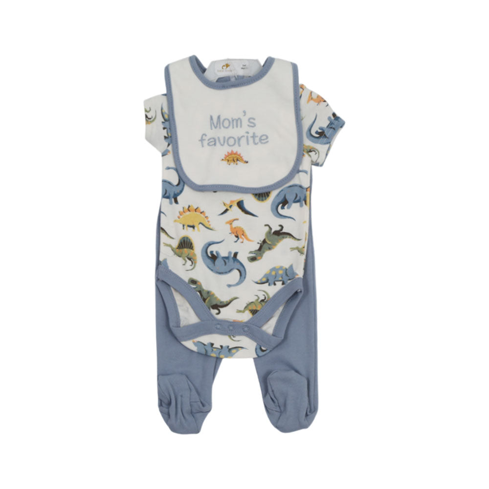 BOYS S/S 3PC BODY SUIT MZS-24 3-6M BP11200-BP11209 Default Title - MamasJan KidsWear