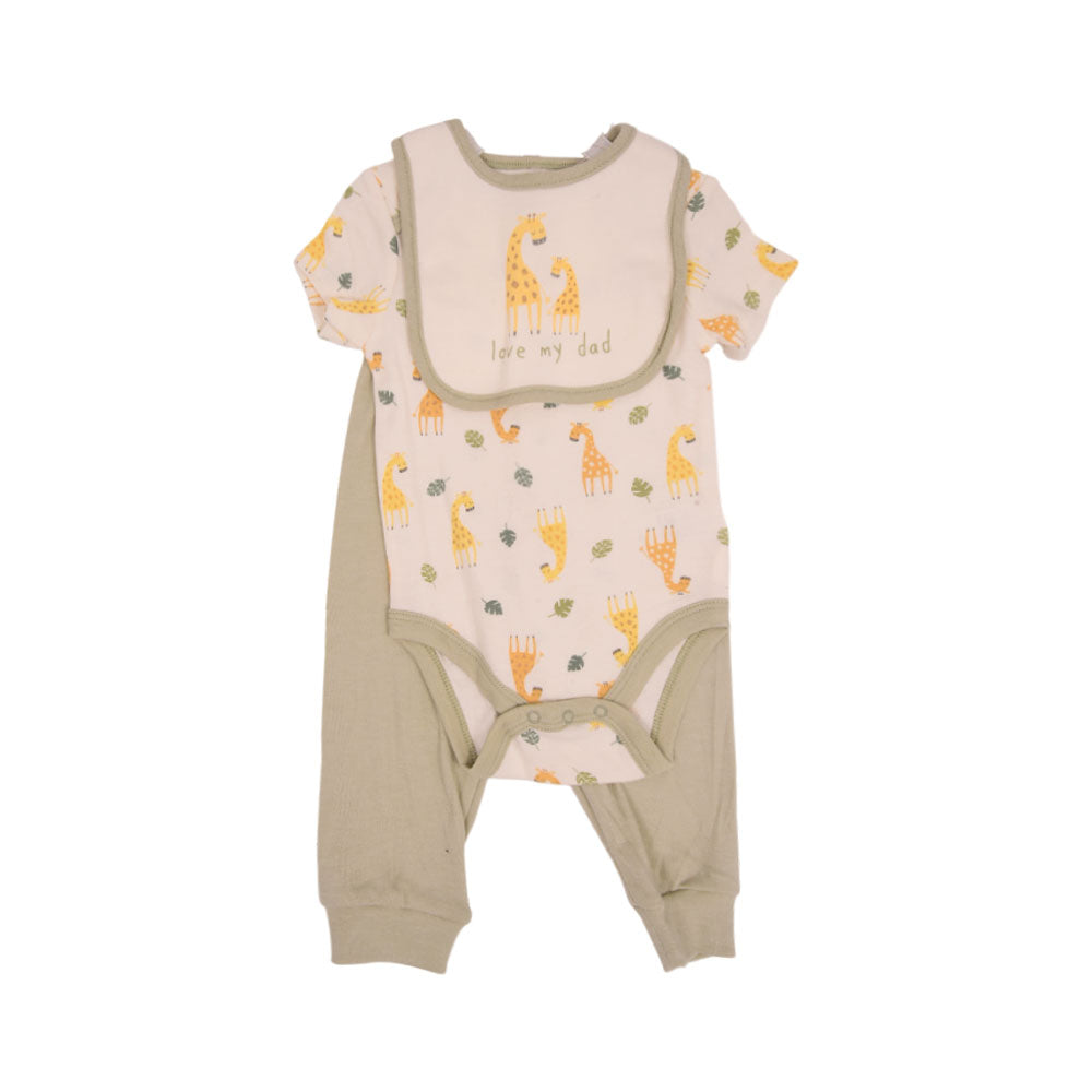 BOYS S/S 3PC BODY SUIT MZS-24 9-12M BP11213 Default Title - MamasJan KidsWear