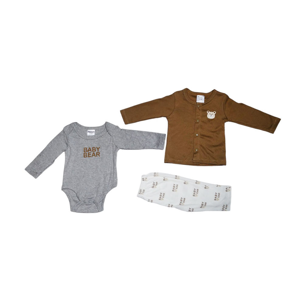 BOYS L/S 3PC PAJAMA SUIT MZW-24 3-6M 239-053 THAI Default Title - MamasJan KidsWear