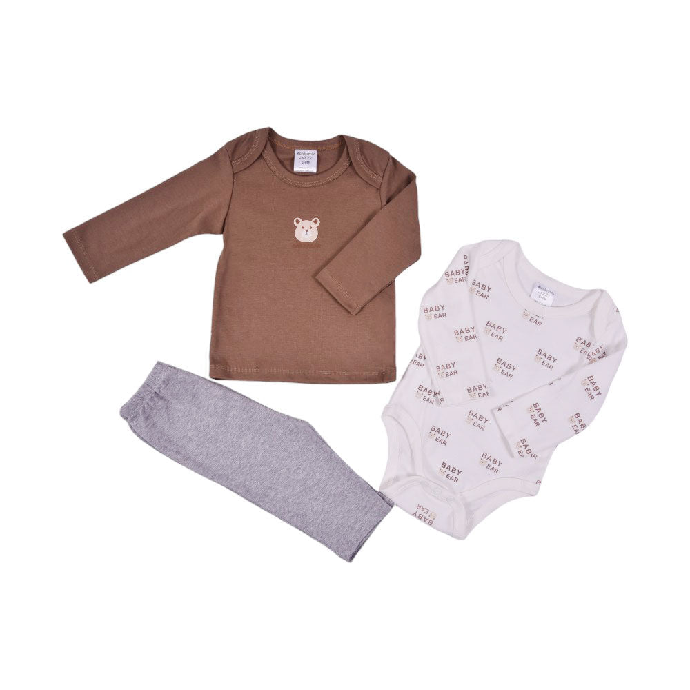 BOYS L/S 3PC PAJAMA SUIT MZW-24 6-9M 239-054 THAI 6-9 Month - MamasJan KidsWear