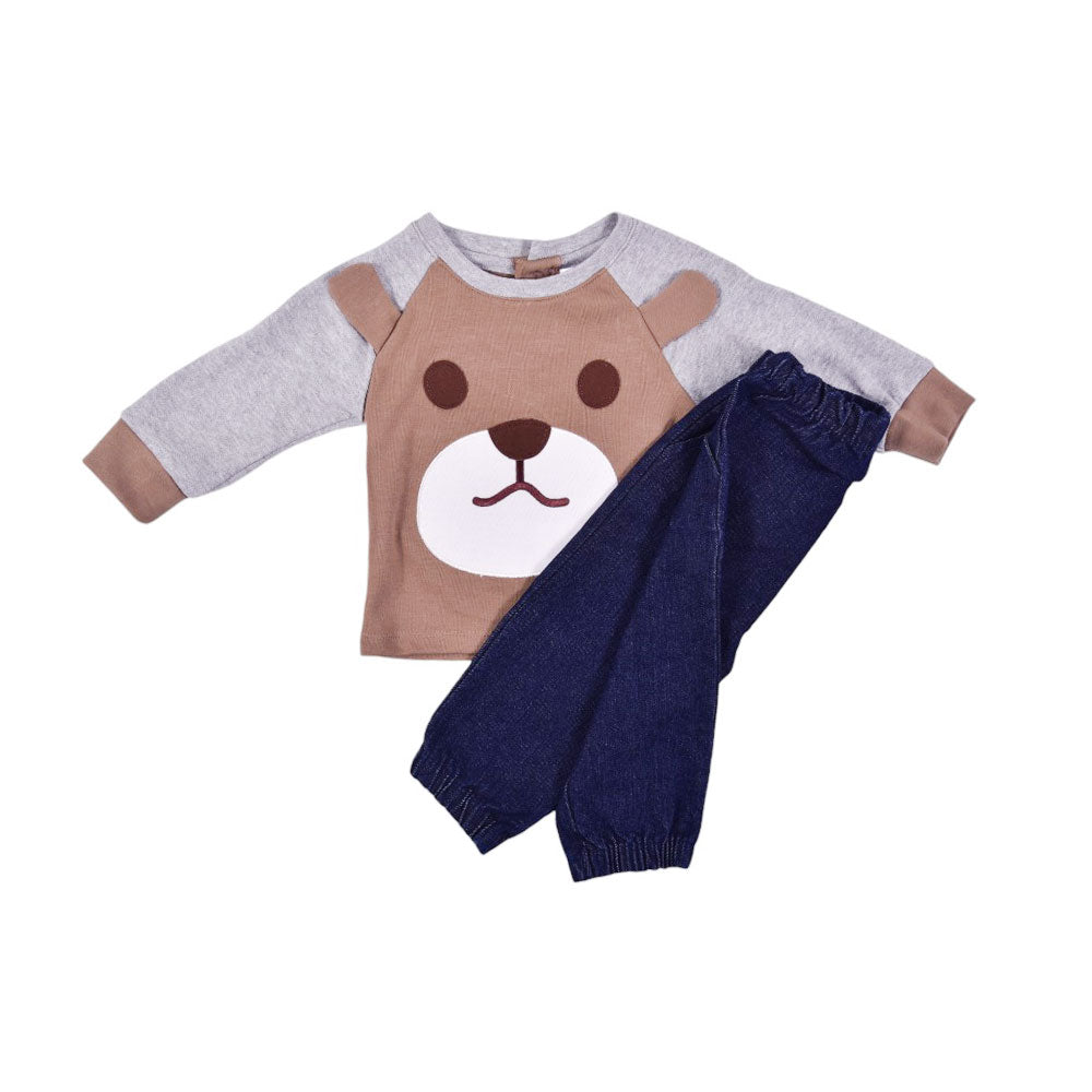 BOYS L/S 2PC PAJAMA SUIT MZW-24 0-3M 239-012 Default Title - MamasJan KidsWear