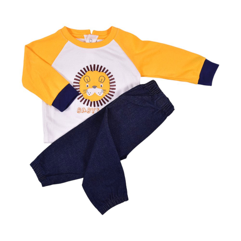BOYS L/S 2PC PAJAMA SUIT MZW-24 6-9M 239-020 Default Title - MamasJan KidsWear