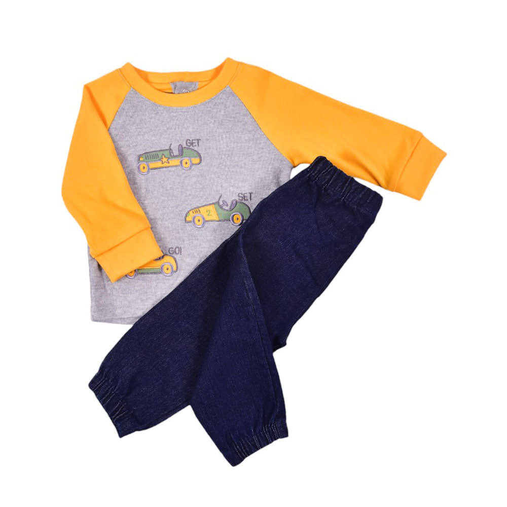 BOYS L/S 2PC PAJAMA SUIT MZW-24 0-3M 239-004 Default Title - MamasJan KidsWear