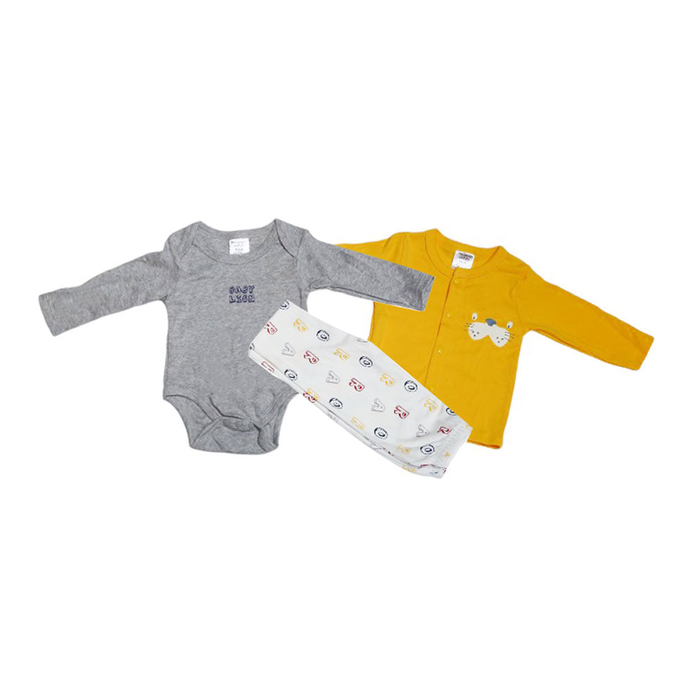 BOYS L/S 3PC PAJAMA SUIT MZW-24 3-6M 239-057 Default Title - MamasJan KidsWear