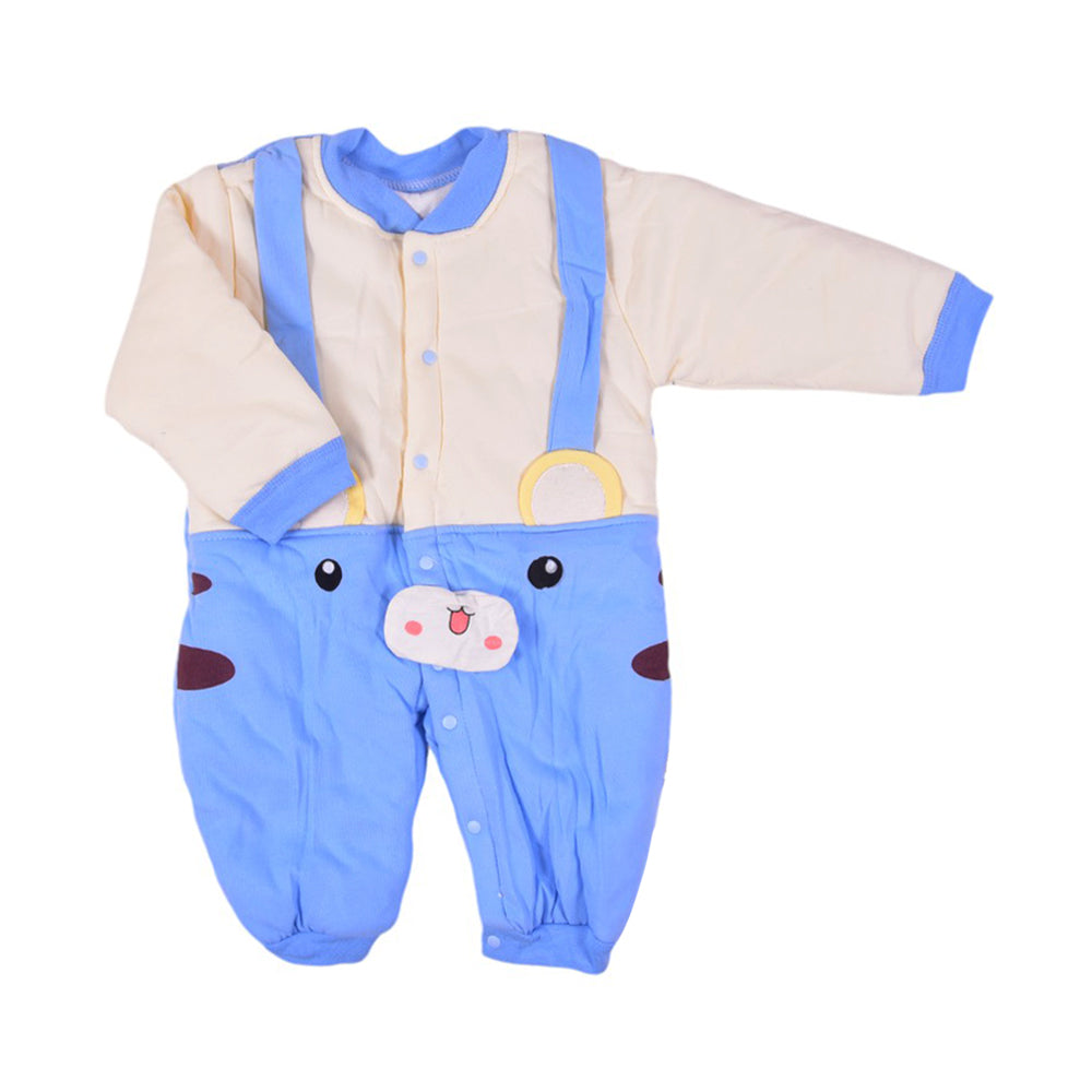 BOYS L/S QUILTED ROMPER 0-3M MZS-24 554 Default Title - MamasJan KidsWear