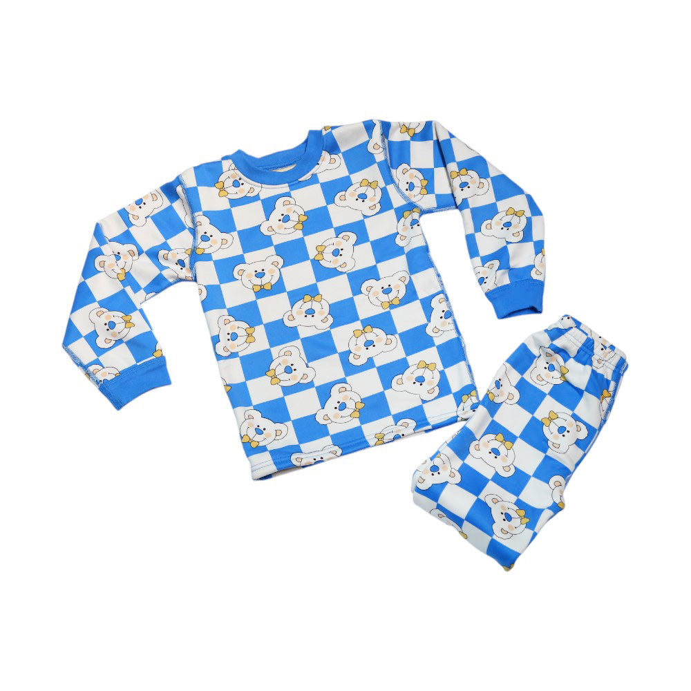 BOYS L/S 2PC PAJAMA SUIT MZW-24 4-5 YEAR 0103 Default Title - MamasJan KidsWear