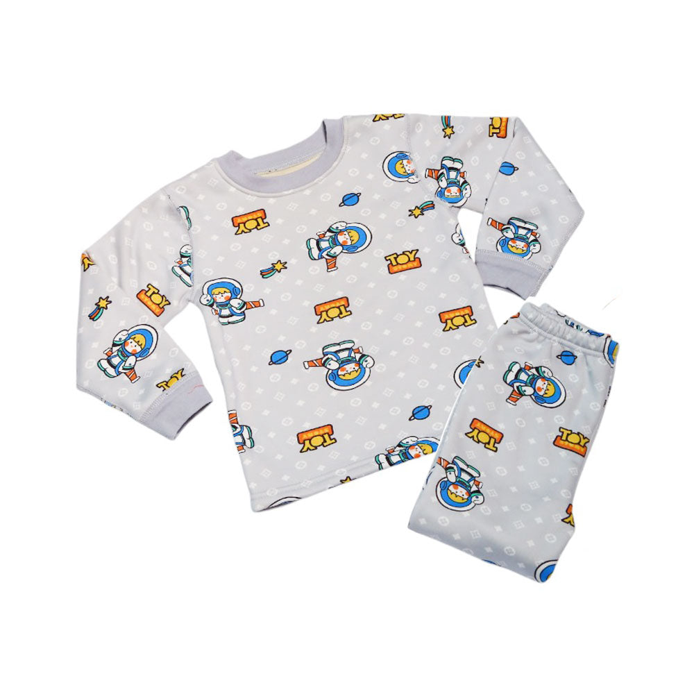 BOYS L/S 2PC PAJAMA SUIT MZW-24 2-3 YEAR 01011 Default Title - MamasJan KidsWear