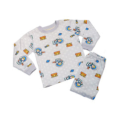 BOYS L/S 2PC PAJAMA SUIT MZW-24 2-3 YEAR 01011 Default Title - MamasJan KidsWear