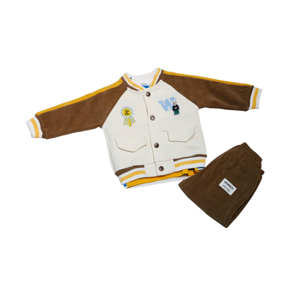 BOYS L/S 3PC PAJAMA SUIT MZW-24 6-9M 01013 Default Title - MamasJan KidsWear
