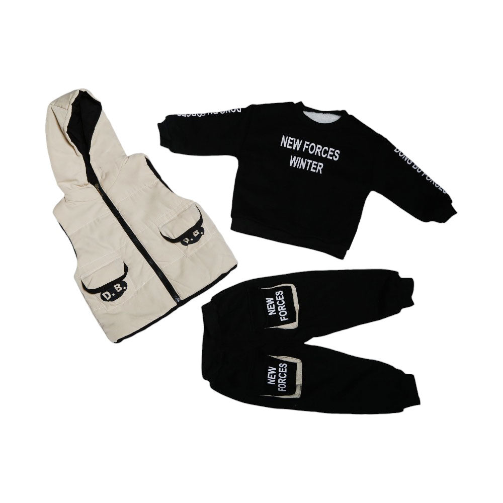BOYS L/S 3PC PAJAMA SUIT HOODED MZW-24 12-18M 01014 Default Title - MamasJan KidsWear
