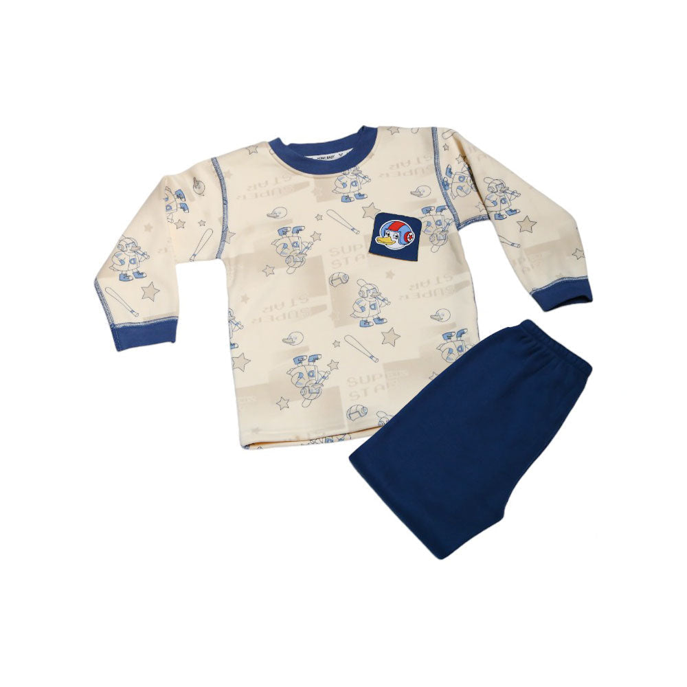 BOYS L/S 2PC PAJAMA SUIT MZW-24 5-6Y 38 Default Title - MamasJan KidsWear