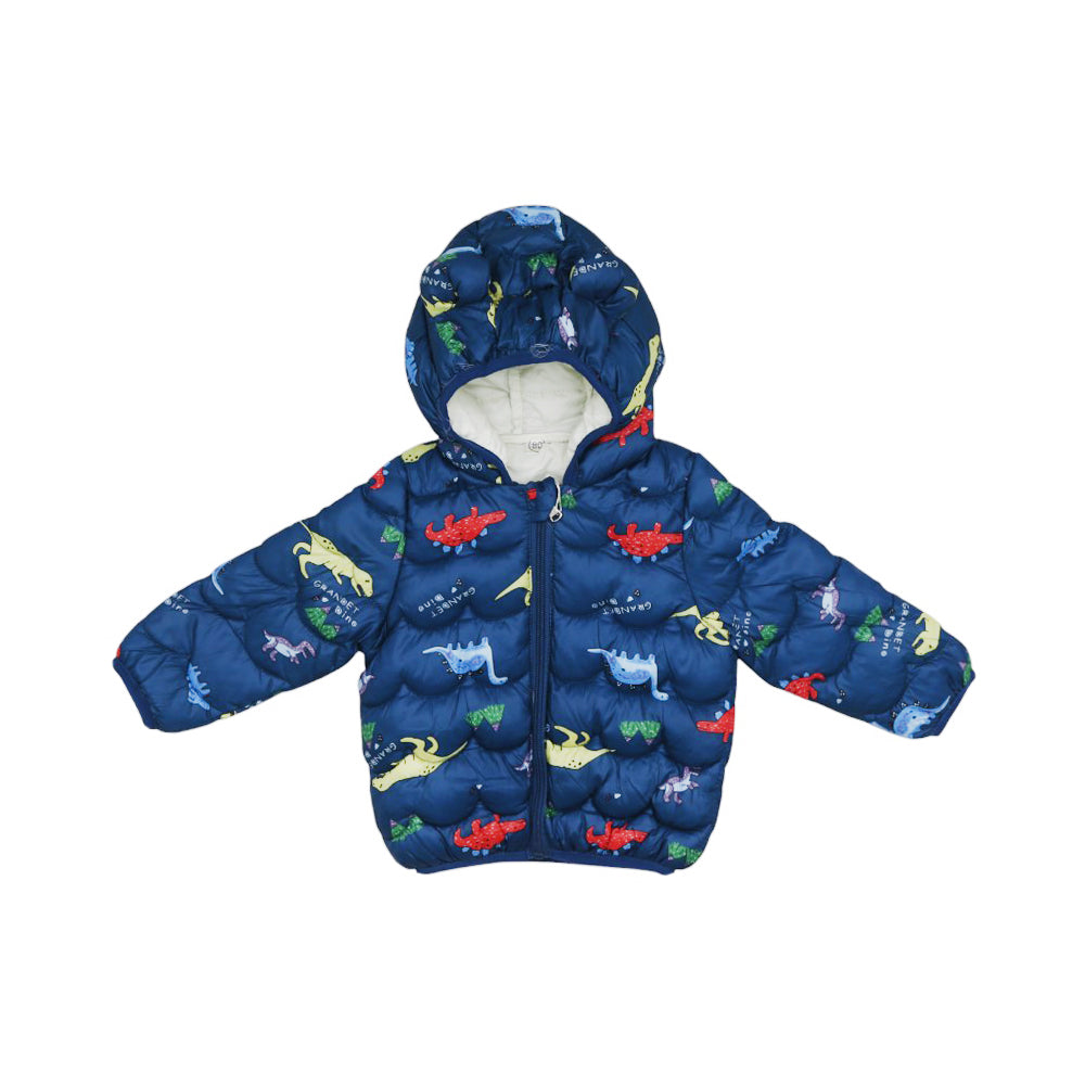 BOYS L/S PUFFER JACKET HOODED MZW-24 6-9M 72 Default Title - MamasJan KidsWear