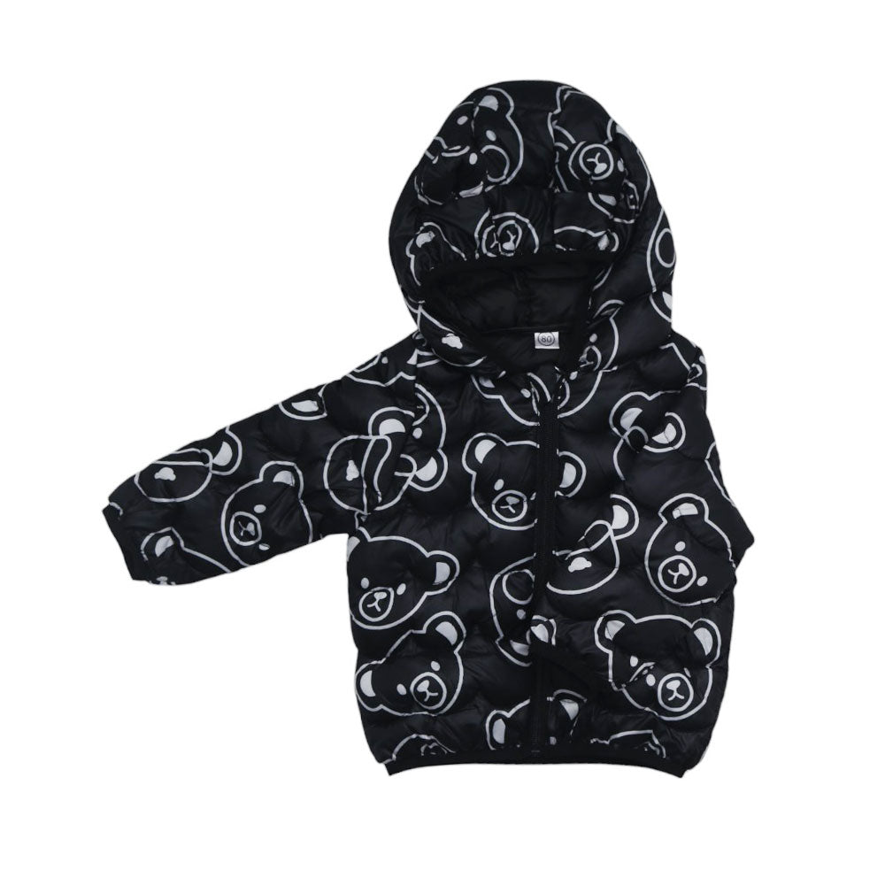 BOYS L/S PUFFER JACKET HOODED MZW-24 6-9M 75 Default Title - MamasJan KidsWear
