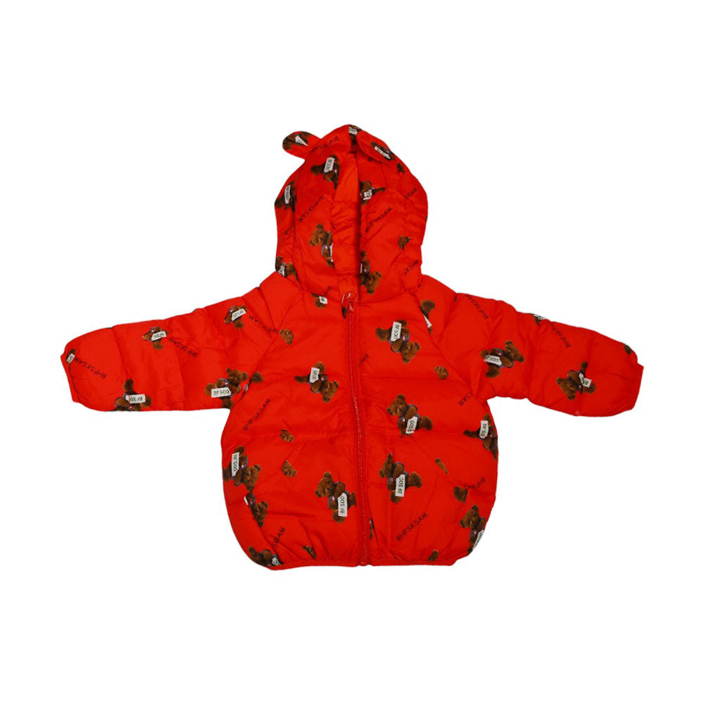 BOYS L/S PUFFER JACKET HOODED MZW-24 3-6M 58 Default Title - MamasJan KidsWear