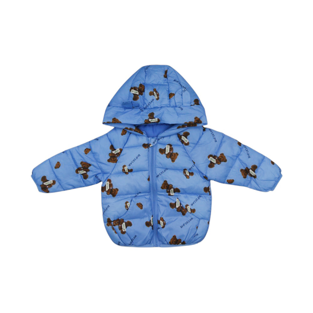BOYS L/S PUFFER JACKET HOODED MZW-24 3-6M 63 Default Title - MamasJan KidsWear