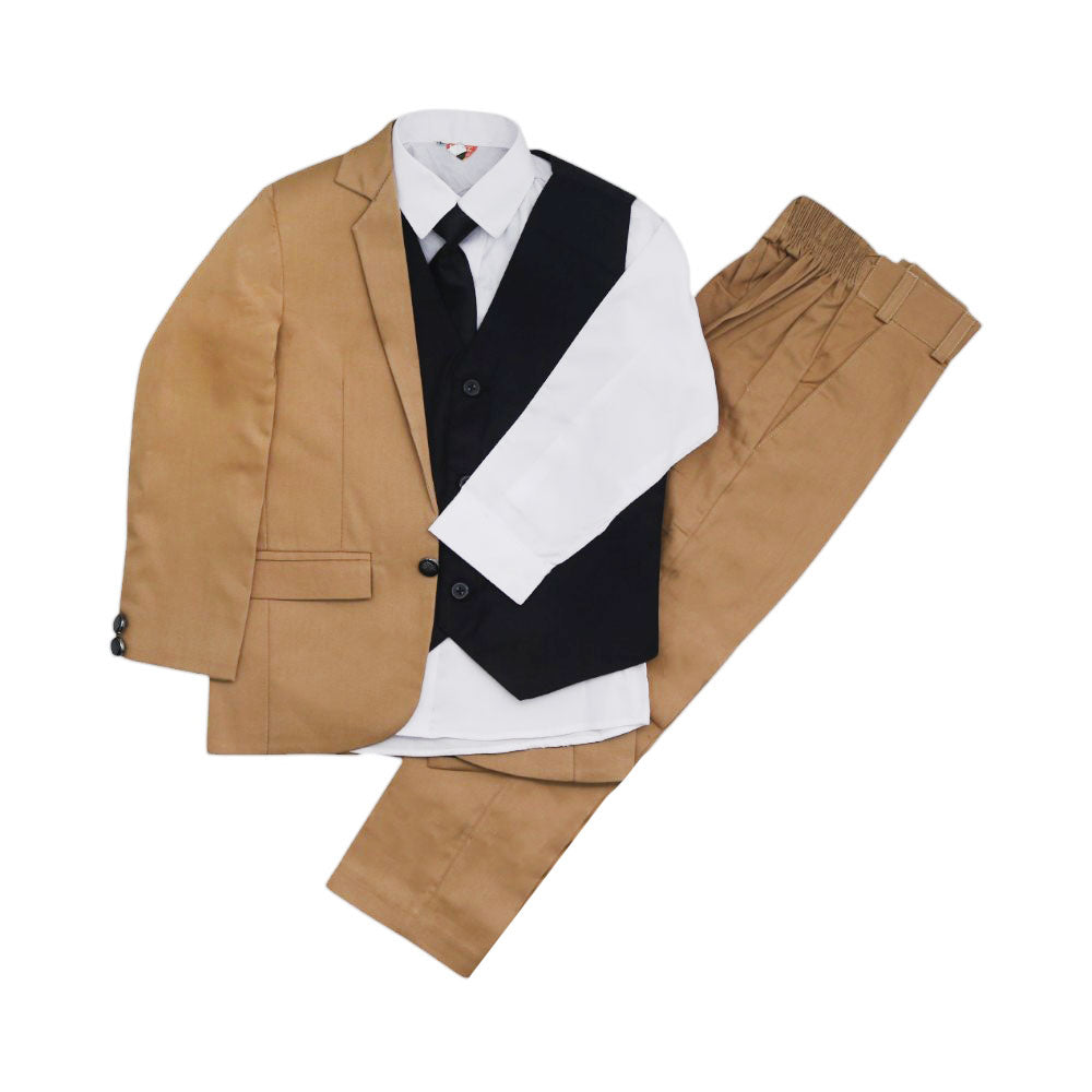 BOYS L/S 5PC PANT COAT SUIT MZW-24 4-5Y 150-52 Default Title - MamasJan KidsWear