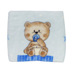 BABY BLANKET MORA 80X110 BLUE MZW-24 C-75 Default Title - MamasJan KidsWear