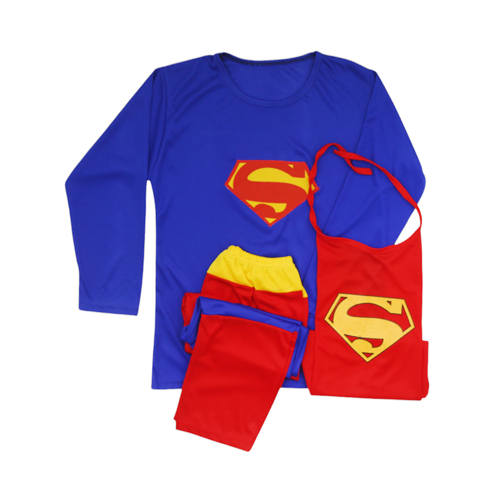 BOYS L/S CHARACTER SUIT SUPERMAN DRESS MZW-24 6-7 YEAR Default Title - MamasJan KidsWear