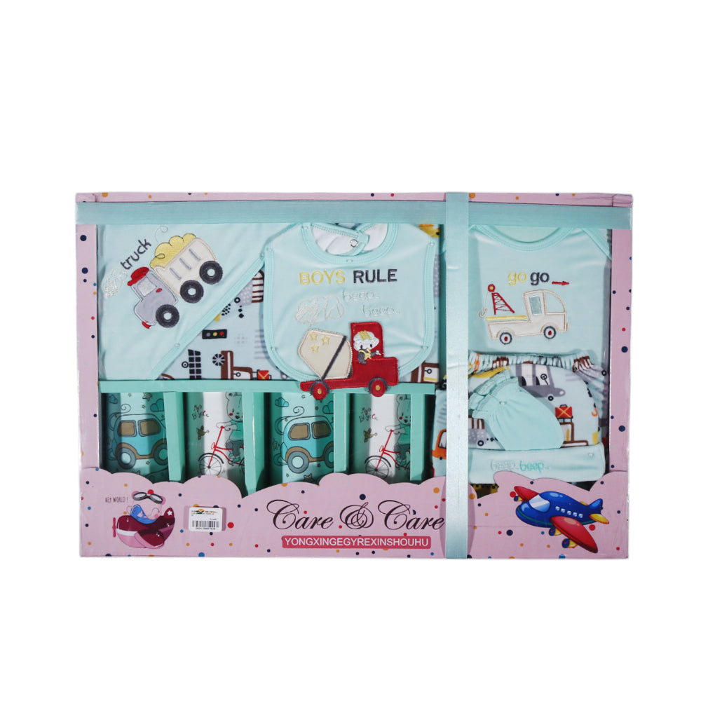 BABY GIFT SET 10PC HELLO CAR SEE GREEN MZW-24 01 Default Title - MamasJan KidsWear