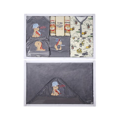 BABY GIFT SET 10PC LITTLE DINO D-GREY MZW-24 03 Default Title - MamasJan KidsWear