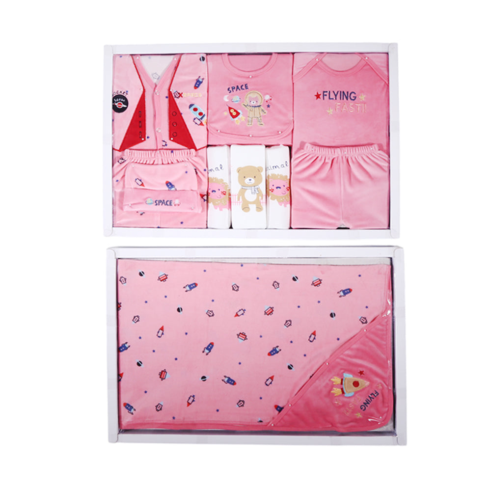 BABY GIFT SET 10PC SPACE PEACH MZW-24 05 Default Title - MamasJan KidsWear