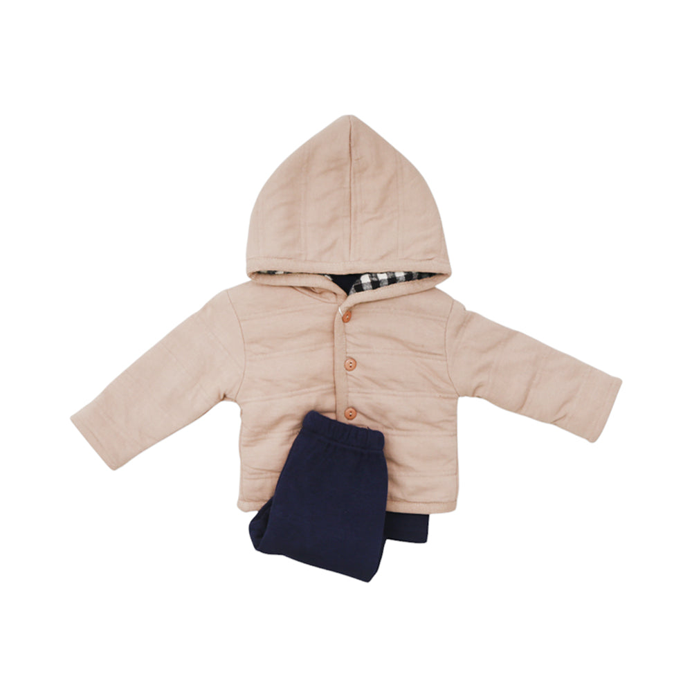 BOYS L/S 3PC PAJAMA SUIT HOODED MZW-24 12-18M 860 Default Title - MamasJan KidsWear