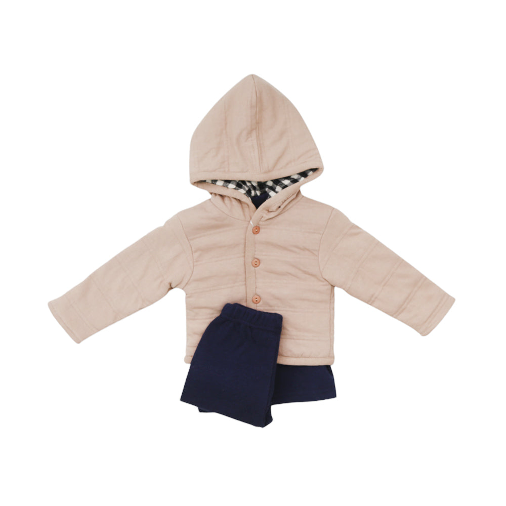 BOYS L/S 3PC PAJAMA SUIT HOODED MZW-24 18-24M 860 Default Title - MamasJan KidsWear