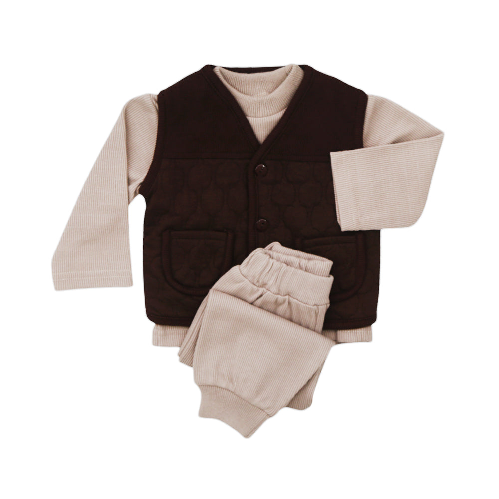 BOYS L/S 3PC PAJAMA SUIT MZW-24 9-12M 866 Default Title - MamasJan KidsWear
