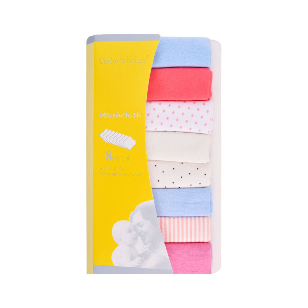 BABY FACE TOWEL 8PC PACK MZW-24 (477) Default Title - MamasJan KidsWear