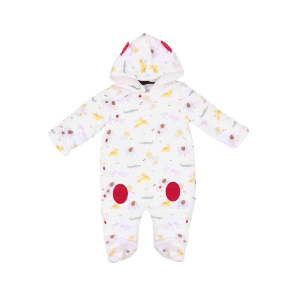 BOYS L/S QUILTED ROMPER HOODED MZW-24 9-12M 241-001 Default Title - MamasJan KidsWear