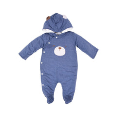 BOYS L/S QUILTED ROMPER HOODED MZW-24 6-9M 241-013 Default Title - MamasJan KidsWear
