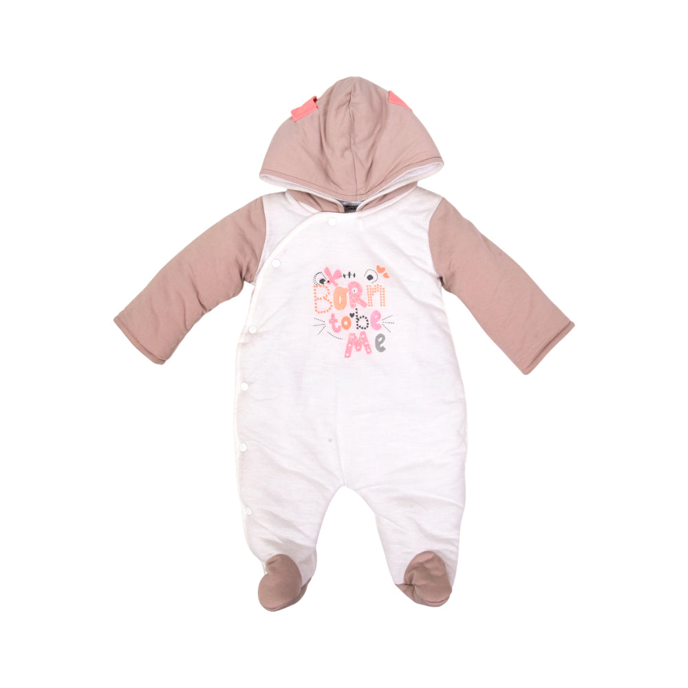 BOYS L/S QUILTED ROMPER HOODED MZW-24 3-6M 241-020 Default Title - MamasJan KidsWear