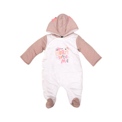 BOYS L/S QUILTED ROMPER HOODED MZW-24 3-6M 241-020 Default Title - MamasJan KidsWear