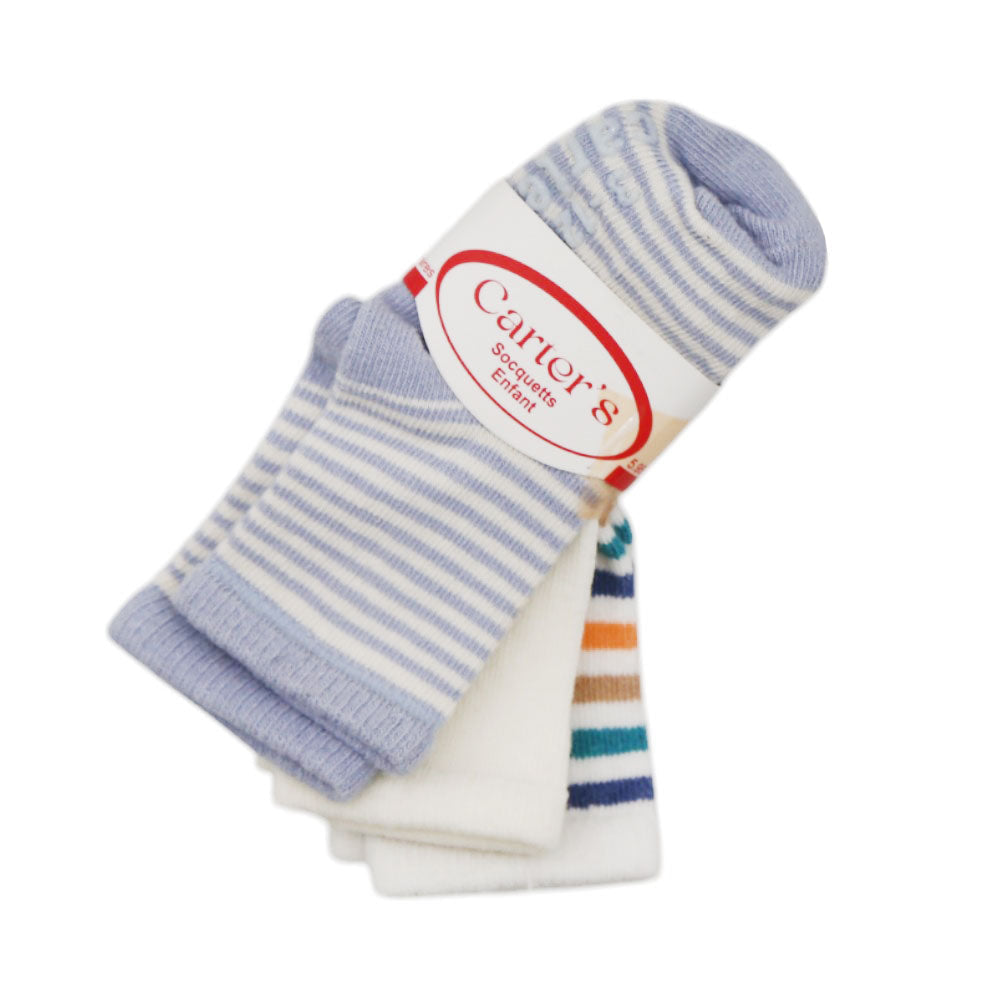 BABY SOCKS 3PC PACK 0-3M MZW-24 HC-1 Default Title - MamasJan KidsWear